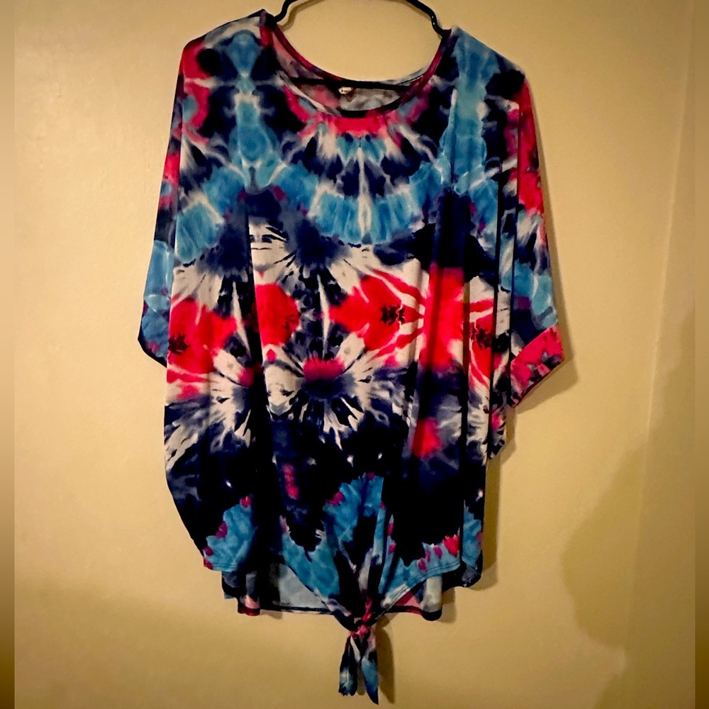 Plus Size Tye Dye Blouse